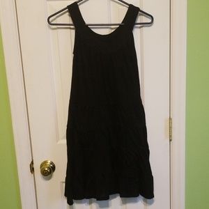 Black casual mini dress